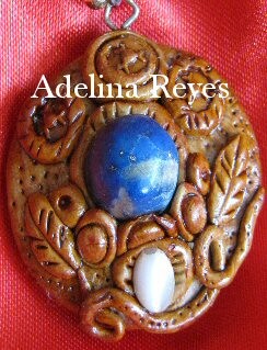 Sculpture intitulée "pendant amulet of p…" par Adelina Reyes, Œuvre d'art originale