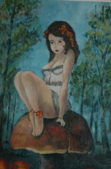 Painting titled "Lili" by Adelinercx, Original Artwork, Oil