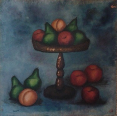 Painting titled "Salade de fruits" by Adelinercx, Original Artwork, Oil