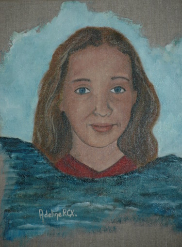 Painting titled "Christelle" by Adelinercx, Original Artwork, Oil