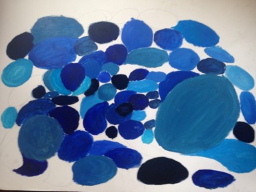 Peinture intitulée "bleus" par Pierre Longin, Œuvre d'art originale, Autre