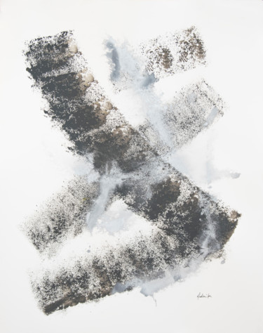 Картина под названием "Grey 01" - Aderita Silva, Подлинное произведение искусства, Акрил