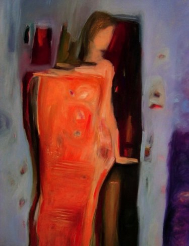 Peinture intitulée "femme" par Adham Bozart, Œuvre d'art originale, Huile