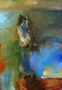 Peinture intitulée "kiss" par Adham Bozart, Œuvre d'art originale, Huile
