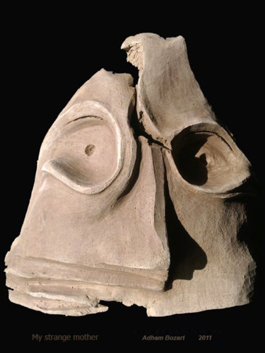 Sculpture titled "My strange mother" by Adham Bozart, Original Artwork, Clay