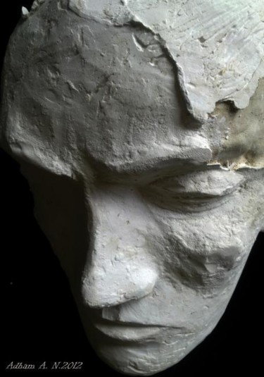 Sculpture intitulée "masque" par Adham Bozart, Œuvre d'art originale