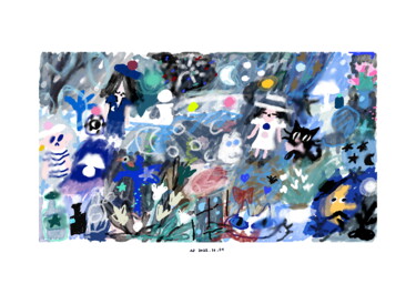 Arts numériques intitulée "поместье пьеретты" par Denis Akimov, Œuvre d'art originale, Travail numérique 2D