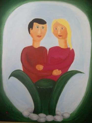 Peinture intitulée "Spring Love - full…" par Adi Lev, Œuvre d'art originale