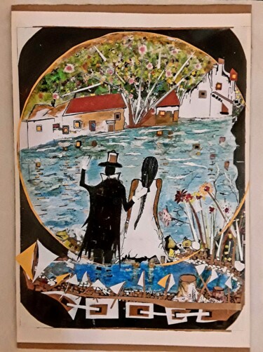 Painting titled "Sonho Impossível" by Adilson Fernandes, Original Artwork, Collages
