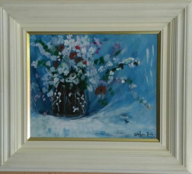 Painting titled "flores-2.jpg" by Adilson Pinto, Original Artwork, Acrylic