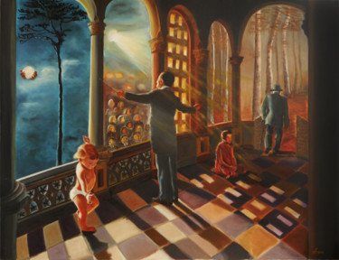Картина под названием "The great passage" - Adina Lupan, Подлинное произведение искусства, Масло