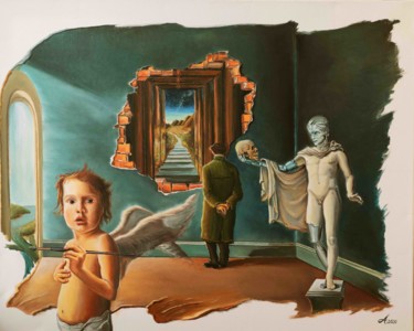 Peinture intitulée "Just an illusion" par Adina Lupan, Œuvre d'art originale, Huile