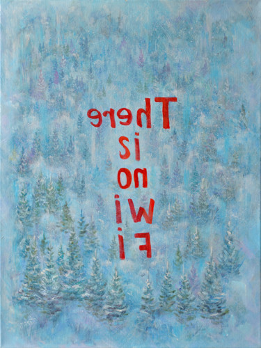 Peinture intitulée "Taiga" par Nailya Adiyatova, Œuvre d'art originale, Huile