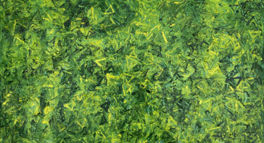 Ζωγραφική με τίτλο "green" από Aditya Dev, Αυθεντικά έργα τέχνης, Λάδι
