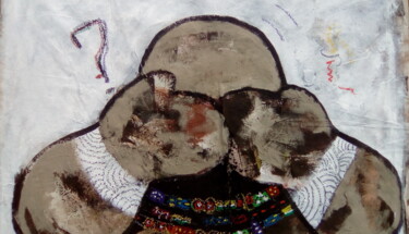 Ζωγραφική με τίτλο "Me voici" από Adji.Brice, Αυθεντικά έργα τέχνης, Ακρυλικό