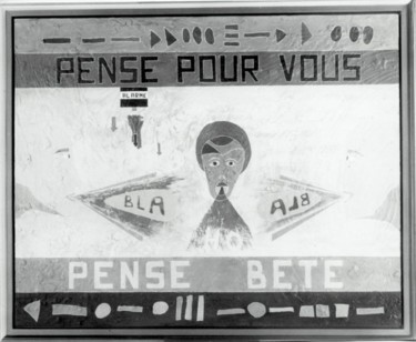 Malerei mit dem Titel "Pense pour vous..." von Adka, Original-Kunstwerk, Gouache