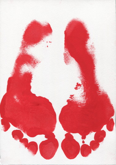 Printmaking titled "Feet" by Billy Pratama Sunarta, Original Artwork, Acrylic