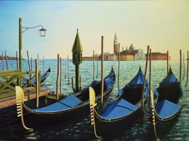 Картина под названием "Venice" - Admir Silajdzic, Подлинное произведение искусства, Масло