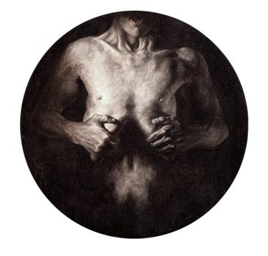 Σχέδιο με τίτλο "L'âtre" από Sébastien Bocquet, Αυθεντικά έργα τέχνης, Κάρβουνο