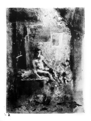 Gravures & estampes intitulée "nemeton-3" par Sébastien Bocquet, Œuvre d'art originale, Monotype