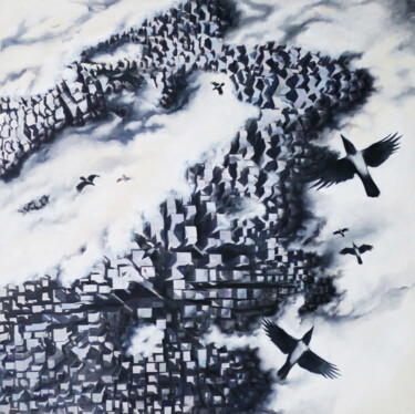 Картина под названием "Overview" - Adnan Avni, Подлинное произведение искусства, Масло
