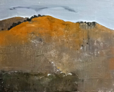 Pittura intitolato "Mountain of Qeparo…" da Nandi Veseli, Opera d'arte originale, Olio Montato su Telaio per barella in legno