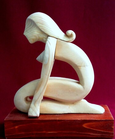 Sculpture titled "expectation-1.jpg" by Adolf Neystat, Original Artwork, Wood