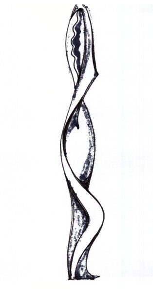 Рисунок под названием "sketch-of-sculpture…" - Adolf Neystat, Подлинное произведение искусства