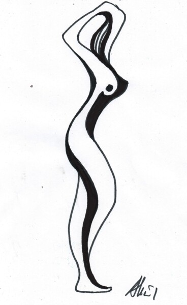 Рисунок под названием "nude-1.jpg" - Adolf Neystat, Подлинное произведение искусства