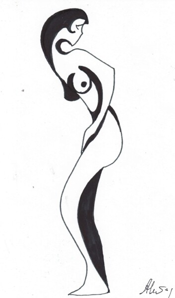 Drawing titled "nude-2.jpg" by Adolf Neystat, Original Artwork