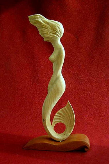 Скульптура под названием "mermaid-2.jpg" - Adolf Neystat, Подлинное произведение искусства, Дерево