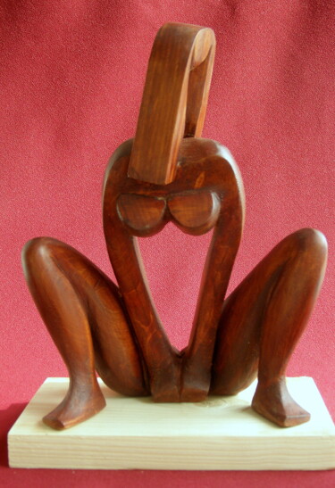 Sculpture titled "shyness-3.jpg" by Adolf Neystat, Original Artwork, Wood