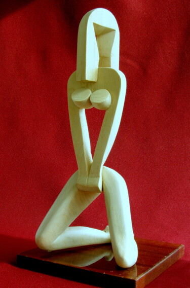 Скульптура под названием "shyness-6.jpg" - Adolf Neystat, Подлинное произведение искусства, Дерево