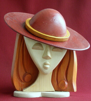 Sculpture titled "Natasha" by Adolf Neystat, Original Artwork, Wood