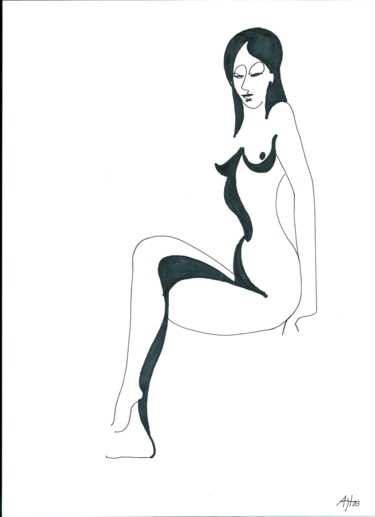 Рисунок под названием "an-nude-11.jpg" - Adolf Neystat, Подлинное произведение искусства
