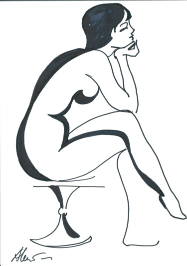 Рисунок под названием "an-nude-14.jpg" - Adolf Neystat, Подлинное произведение искусства