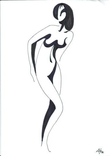 Рисунок под названием "an-nude-16.jpg" - Adolf Neystat, Подлинное произведение искусства