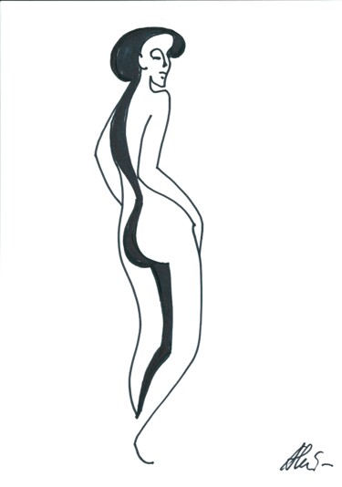Рисунок под названием "an-nude-17.jpg" - Adolf Neystat, Подлинное произведение искусства