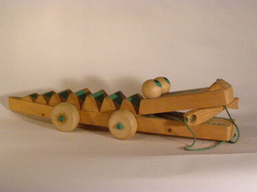 Скульптура под названием "Крокодил.jpg" - Adolf Neystat, Подлинное произведение искусства