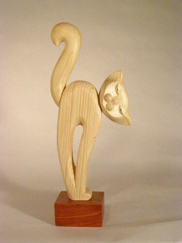 Скульптура под названием "Кошка-2.jpg" - Adolf Neystat, Подлинное произведение искусства