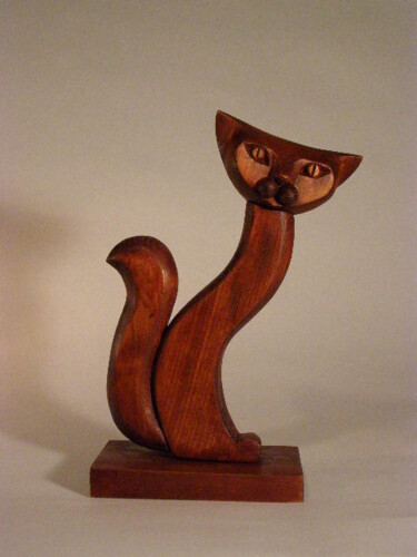 Скульптура под названием "Кошка-4.jpg" - Adolf Neystat, Подлинное произведение искусства