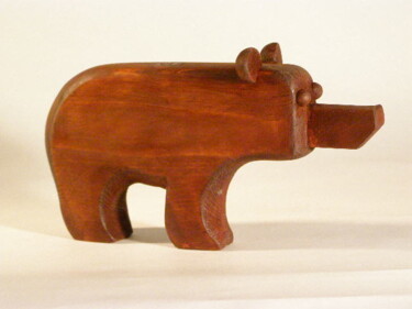 Скульптура под названием "Медведь.jpg" - Adolf Neystat, Подлинное произведение искусства