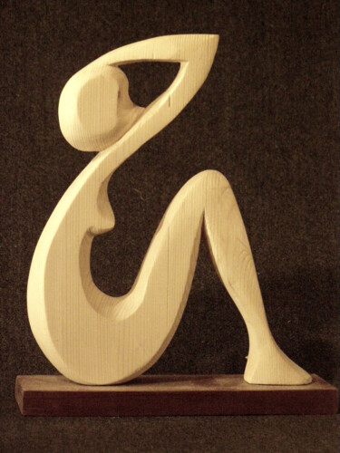 Скульптура под названием "Excitement.jpg" - Adolf Neystat, Подлинное произведение искусства, Дерево