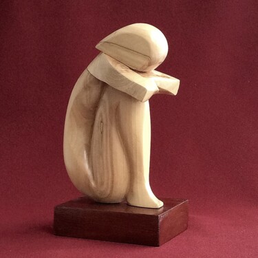 Sculpture titled "Meditation.jpg" by Adolf Neystat, Original Artwork, Wood