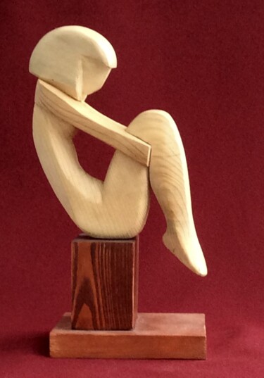 Sculpture titled "Waiting-2.jpg" by Adolf Neystat, Original Artwork, Wood