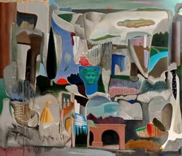 Pintura titulada "Vaga lo sguardo sen…" por Adolfo De Turris, Obra de arte original, Oleo Montado en Bastidor de camilla de…