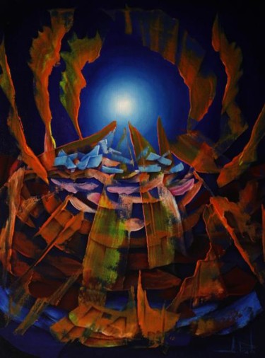 Pintura titulada "buscando la luz" por Adolfo Prado, Obra de arte original, Oleo