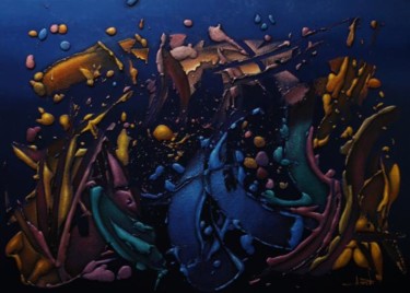Pintura titulada "arrecife de coral" por Adolfo Prado, Obra de arte original, Oleo
