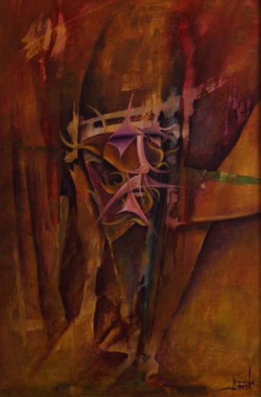 Pintura titulada "caballero de la tri…" por Adolfo Prado, Obra de arte original, Oleo