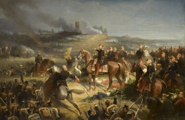 Pintura intitulada "Bataille de Solferi…" por Adolphe Yvon, Obras de arte originais, Óleo
